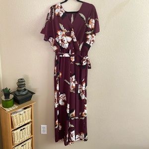 AUW Floral Jumpsuit Short Sleeve 12